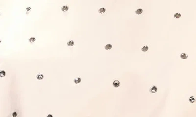 Isaac Mizrahi New York Rhinestone Stretch Cotton T-shirt In Neutral