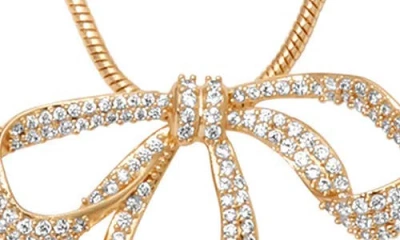 Ettika Pavé Cubic Zirconia Bow Pendant Necklace In Multi