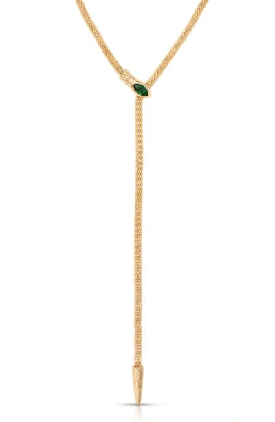 Ettika Serpentina Lariat Necklace In Gold