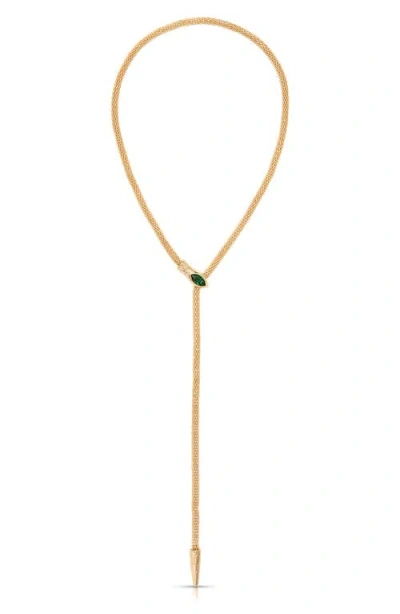 Ettika Serpentina Lariat Necklace In Gold