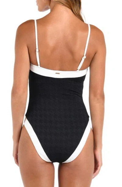 L'agence Tory Colorblock One-piece Swimsuit In Black