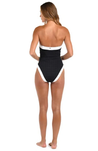 L'agence Tory Colorblock One-piece Swimsuit In Black
