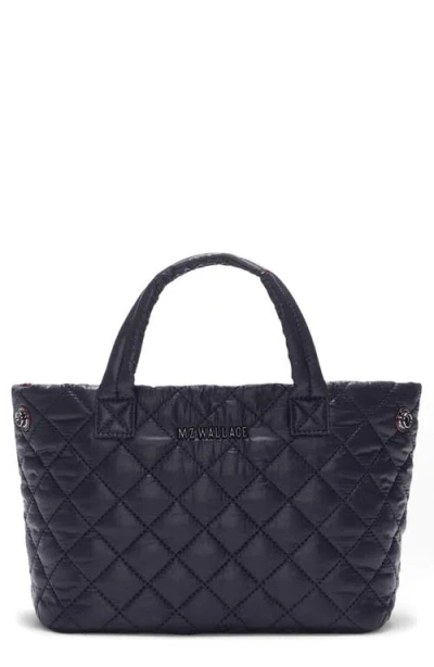 Mz Wallace Mini Metro City Quilted Nylon Tote In Black