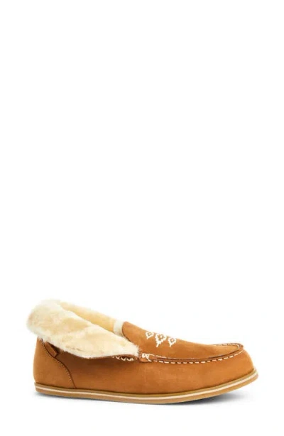 Hari Mari Alta Genuine Shearling Lined Slipppers In Brown