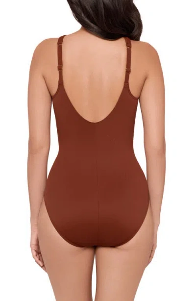 Miraclesuit Rock Solid Aphrodite One-piece Swimsuit In Brown