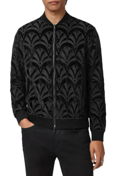 John Varvatos Norfolk Embroidered Bomber Jacket In Black