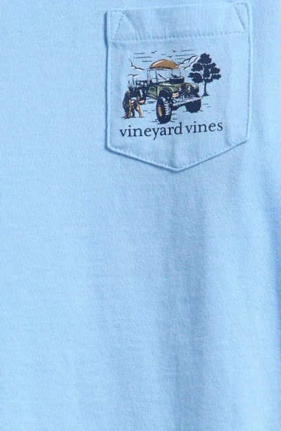 Vineyard Vines Kids' Autumn Truck Long Sleeve Cotton Graphic T-shirt In Blue