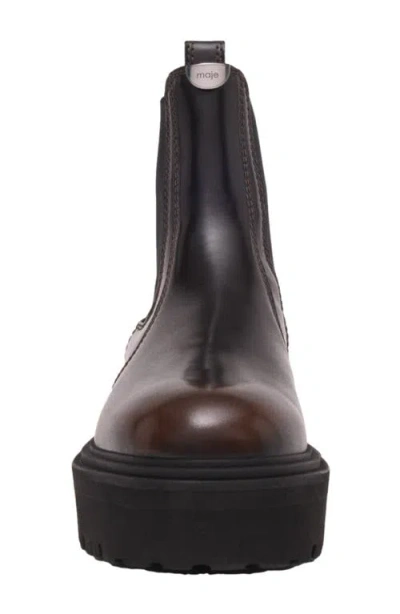 Maje Chelsea Boots In Brown