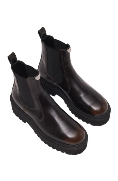 Maje Chelsea Boots In Brown
