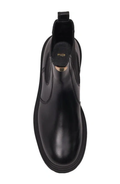 Maje Chelsea Boots In Animal Print