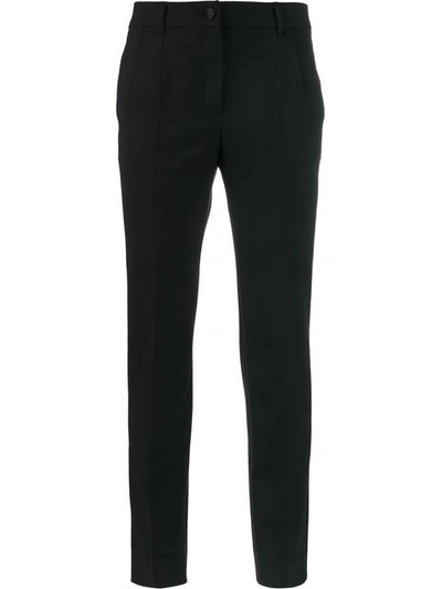 Shop Dolce & Gabbana Classic Slim Fit Trousers In Black