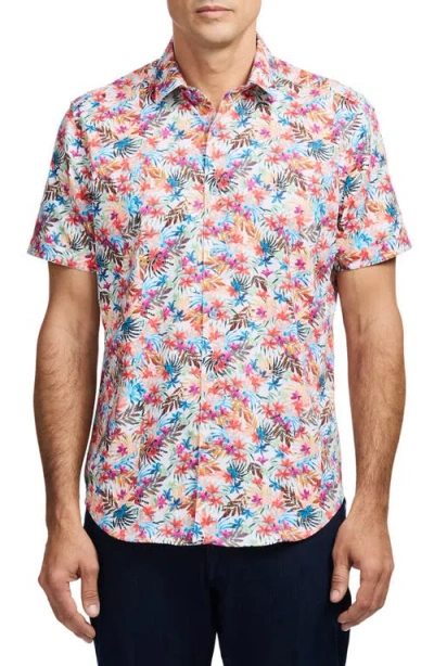 Robert Graham Escape Short Sleeve Button-up Shirt In Multi