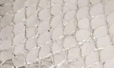 Frances Valentine Bitsy Snakeskin Embossed Metallic Leather Key Chain Card Holder In Gold