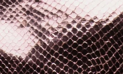 Frances Valentine Mia Snakeskin Embossed Metallic Leather Shoulder Bag In Pink