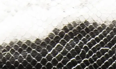 Frances Valentine Mia Snakeskin Embossed Metallic Leather Shoulder Bag In Silver