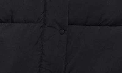 Mango Quilted Hooded Coat With Faux Shearling Trim In Black