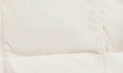 Mango Quilted Puffer Coat With Rib Insert In White