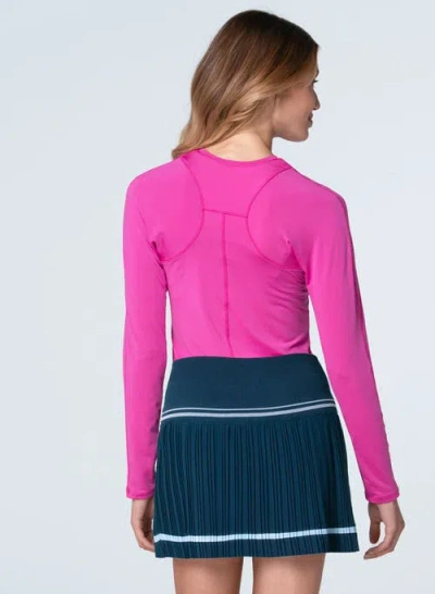 Lucky In Love Breeze Long Sleeve Top In Pink