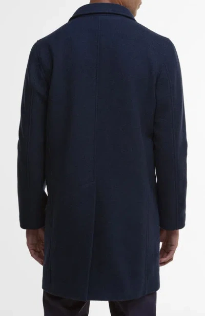 Barbour Kirkbridge Wool Topcoat In Blue