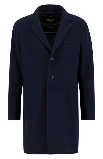 Barbour Kirkbridge Wool Topcoat In Blue