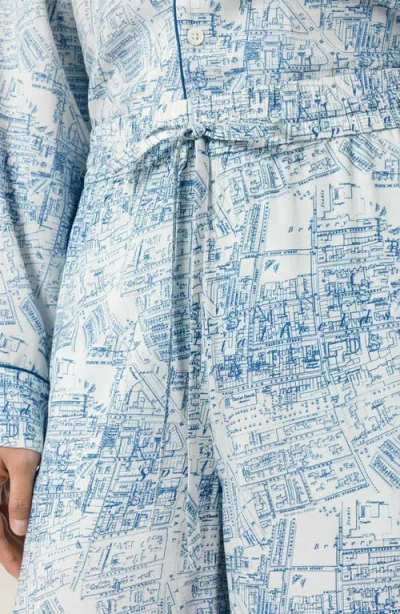 Allsaints Maude Map Print Pajamas In Blue
