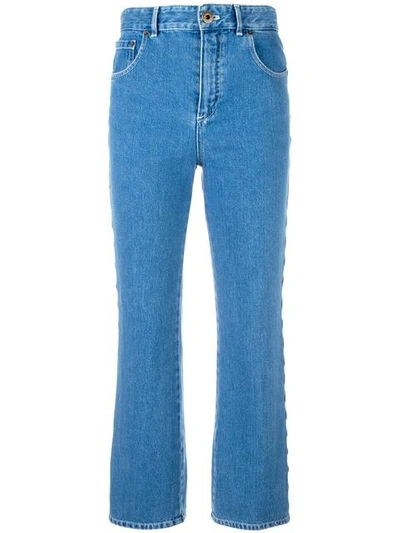 Chloé Blue Scalloped Flared Jeans