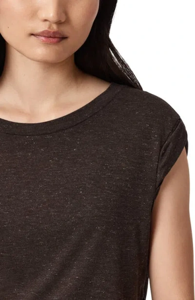 Allsaints Womens Rust Brown West Sleeveless Jersey Top In Brown