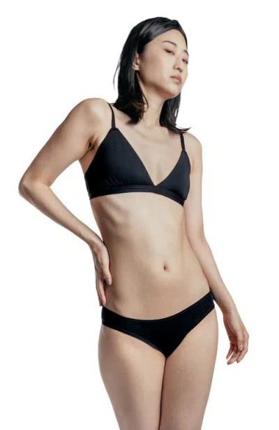 Cheeky Cherry Ultra Smooth Triangle Bralette Ii In Black