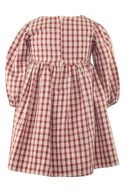 Popatu Kids' Long Sleeve Check Party Dress In Multi