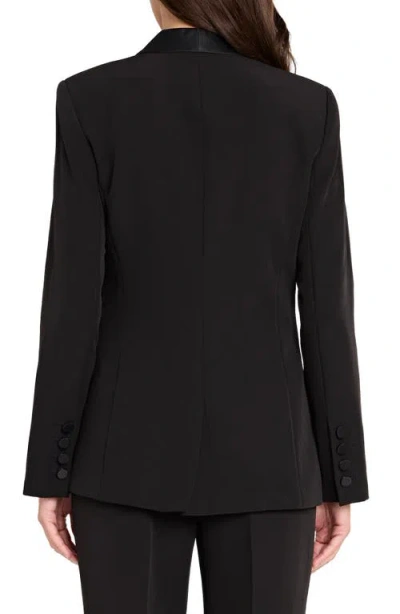 Tahari Asl Crepe Tuxedo Jacket In Black