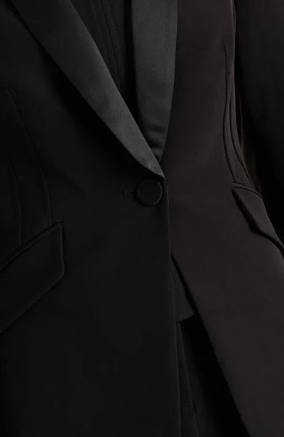 Tahari Asl Crepe Tuxedo Jacket In Black