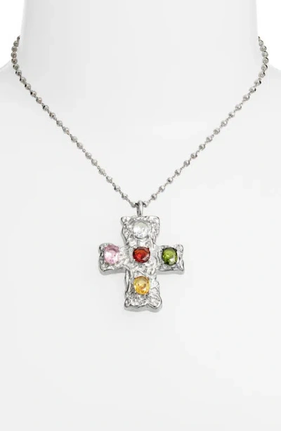 Vidakush Belvedere Cross Pendant Necklace In Silver
