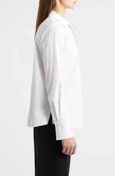 Kobi Halperin Gabbay Embellished Button-down Blouse In White