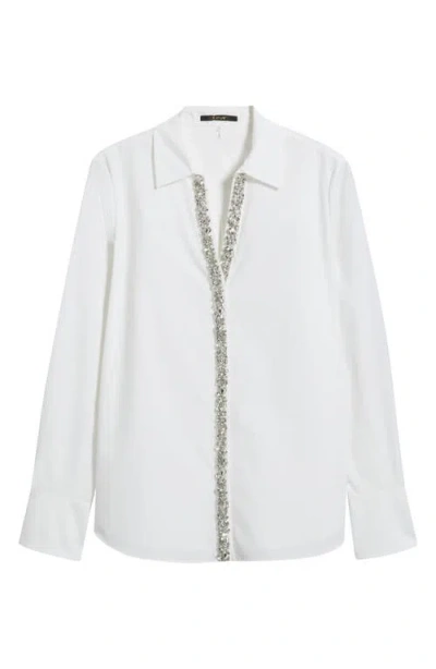 Kobi Halperin Gabbay Embellished Button-down Blouse In White