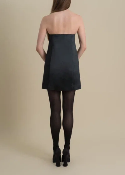 Contessa Mills Sophia Plaid Japanese Jacquard Mini Dress In Black