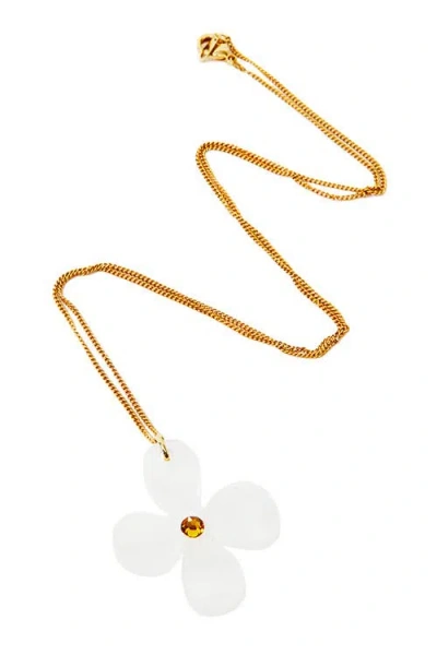 Toolally Daisy Pendant Necklace In White