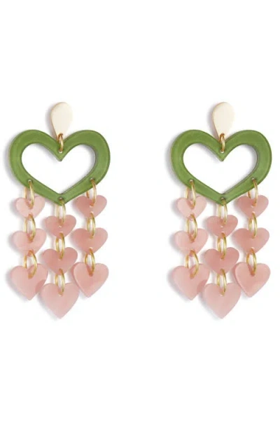 Toolally Heart Chandeliers In Pink