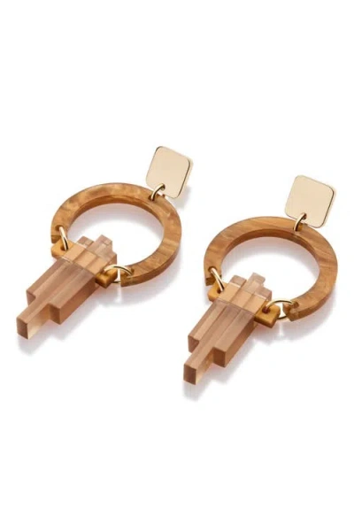 Toolally Petite Art Deco Chandeliers In Gold