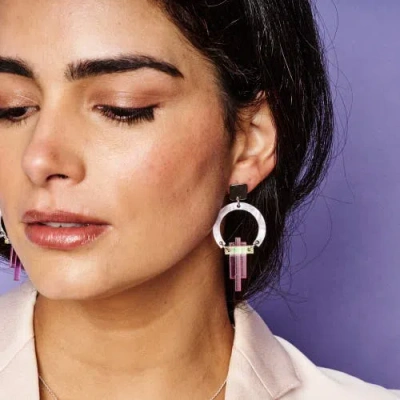 Toolally Petite Art Deco Chandeliers In Pink