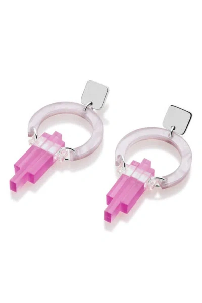 Toolally Petite Art Deco Chandeliers In Pink