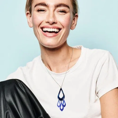 Toolally Feather Drop Pendant In Multi