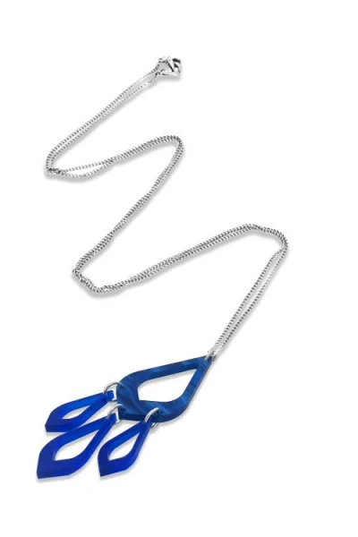 Toolally Feather Drop Pendant In Multi