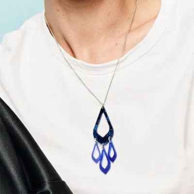 Toolally Feather Drop Pendant In Multi