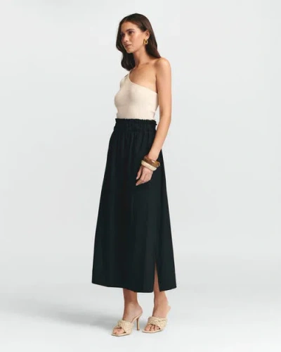 St Mrlo Meli Linen Skirt In Black