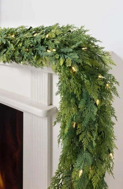 Balsam Hill Outdoor Cedar Woods Garland In Green
