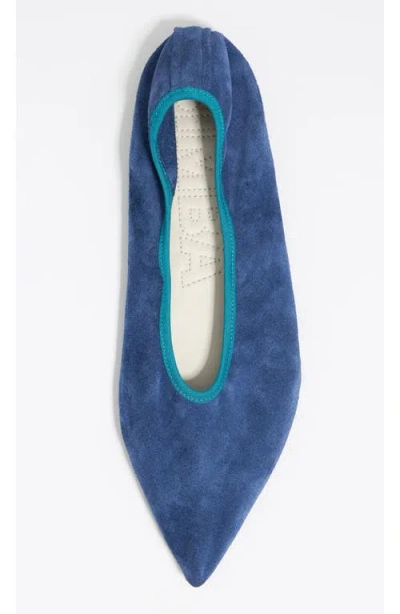 Bimba Y Lola Pointed Toe Ballerina In Blue