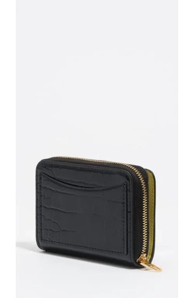 Bimba Y Lola Crocodile-effect Zip-around Wallet In Black