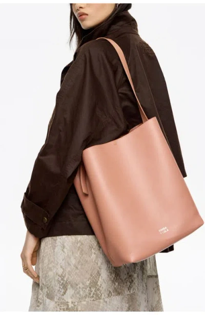 Bimba Y Lola Large Leather Carlino Bag In Pink