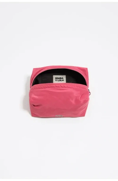 Bimba Y Lola Large Nylon Make-up Case In Pink
