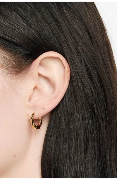 Bimba Y Lola Textured Hoop Earrings In Gold